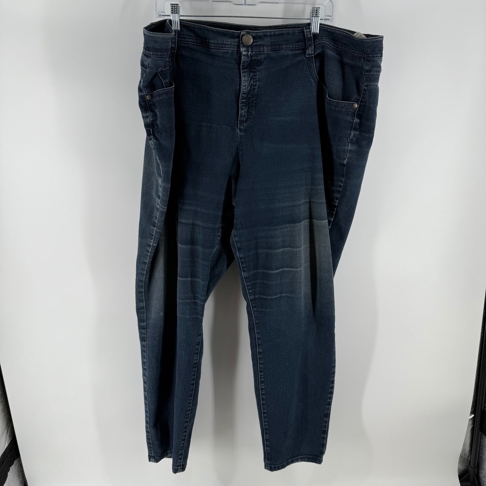 Bandolino Lucie Jeans Women's Size‎ 22W Dark Wash Denim Straight Leg Pants